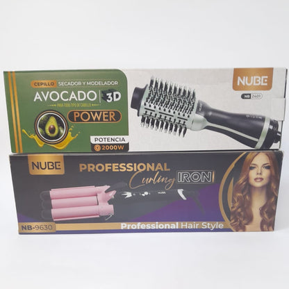 Combo Ondulador 3 tubos + Cepillo secador