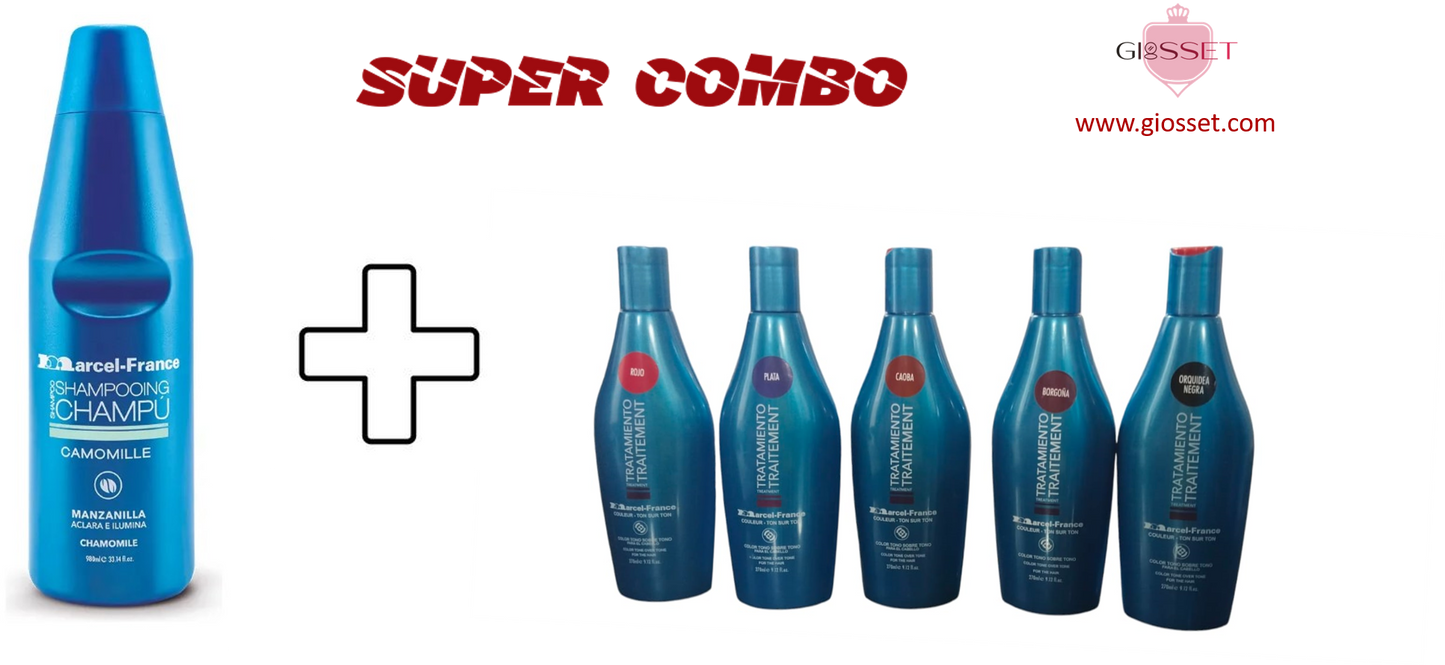 Combo Marcel: Champu Manzanilla 980 ML + Tratamiento Color 270 ML