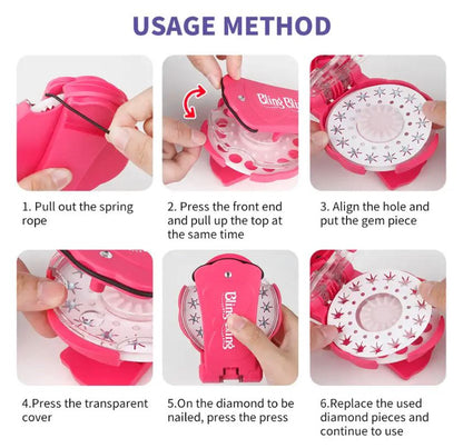 Maquina Pega Gemas Cabello Bling Bling